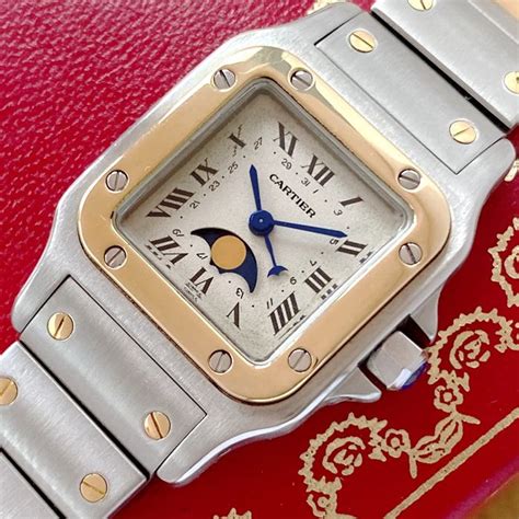 cartier santos galbee moonphase.